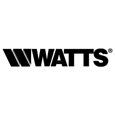 The Watts backflow manufacturing all black logo.